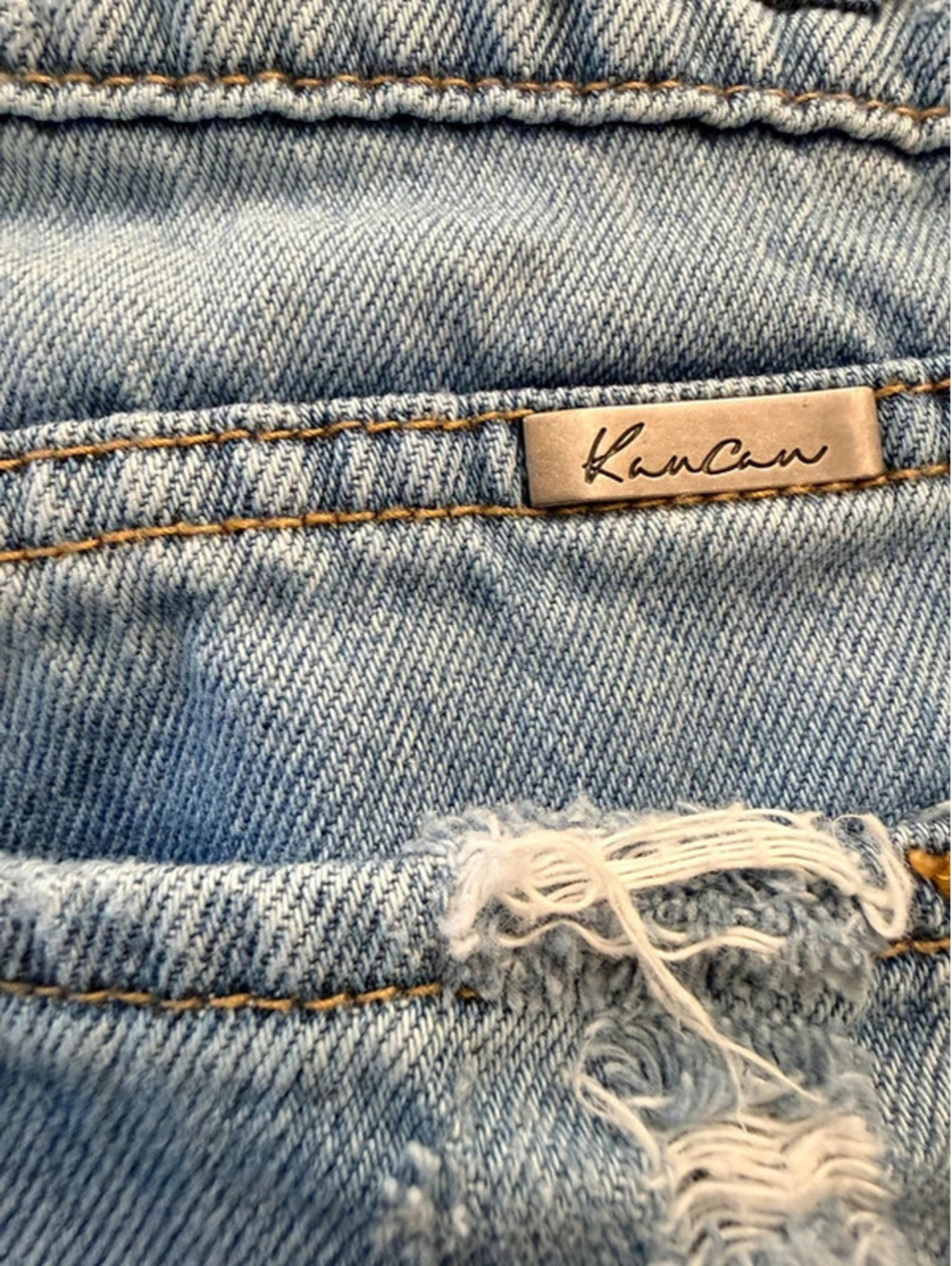 KanCan shorts Jean size 13/30 buttons cut off - Picture 7 of 7